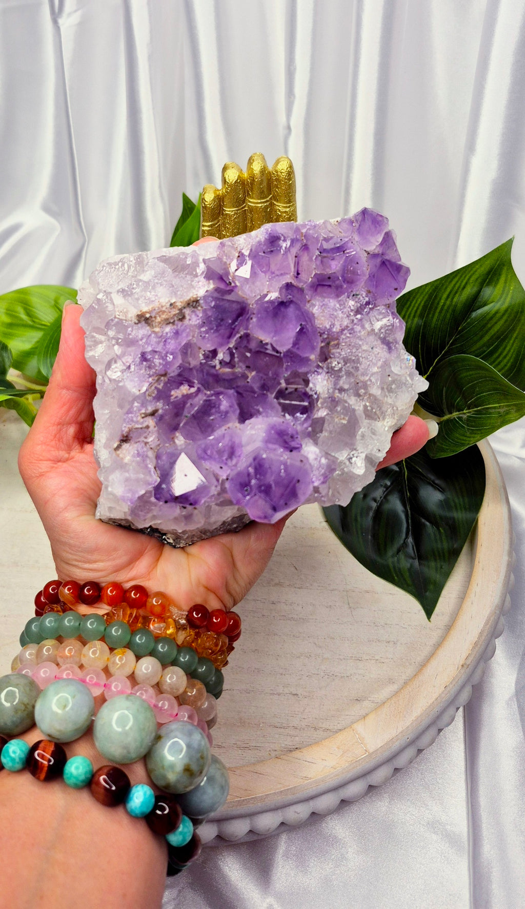 Natural Lavender Amethyst Cluster Specimen