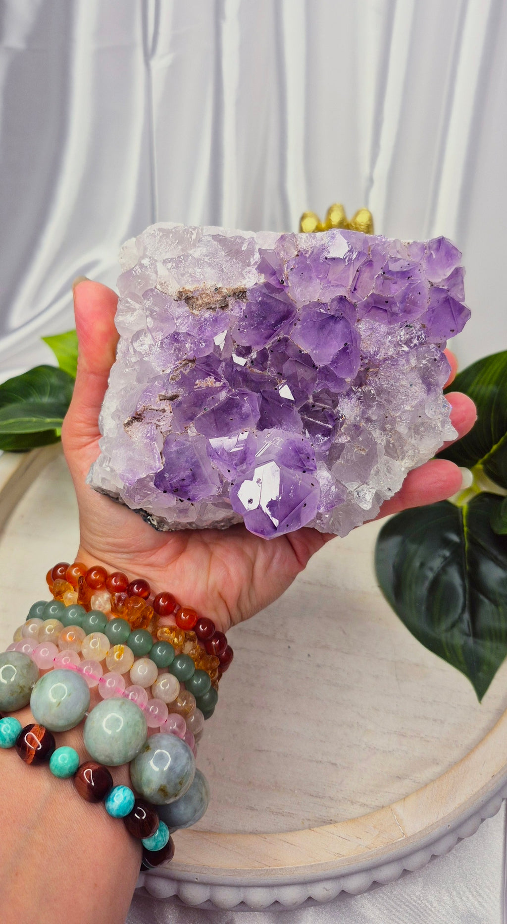 Natural Lavender Amethyst Cluster Specimen