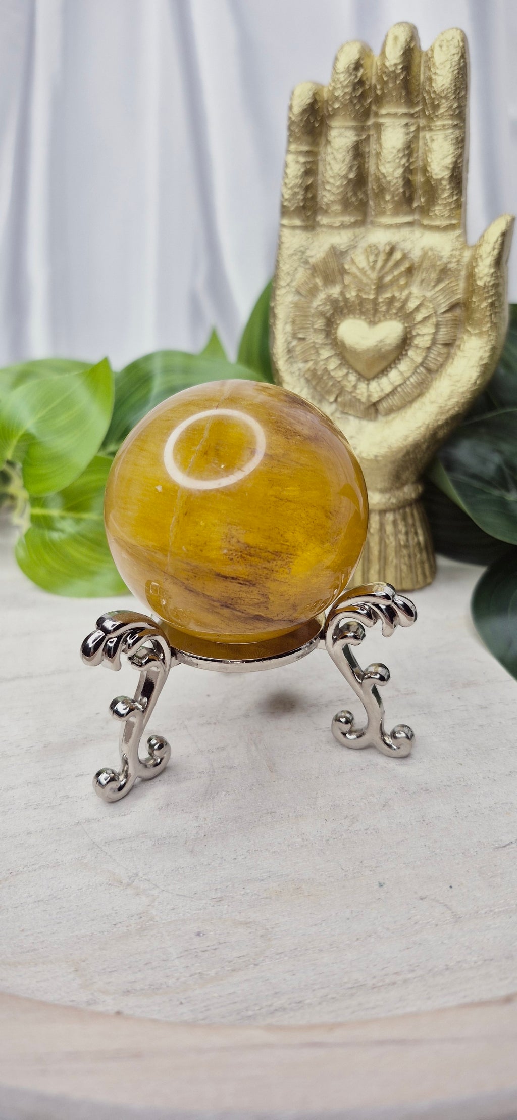 Yellow Fluorite Sphere (rare) small