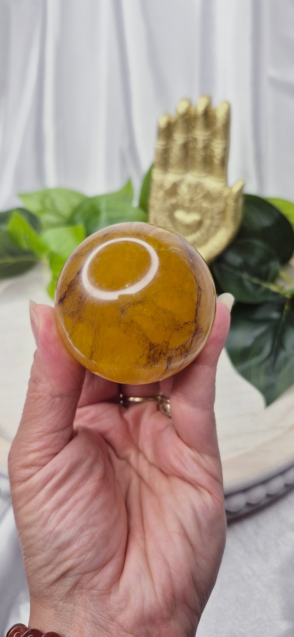 Yellow Fluorite Sphere (rare) small