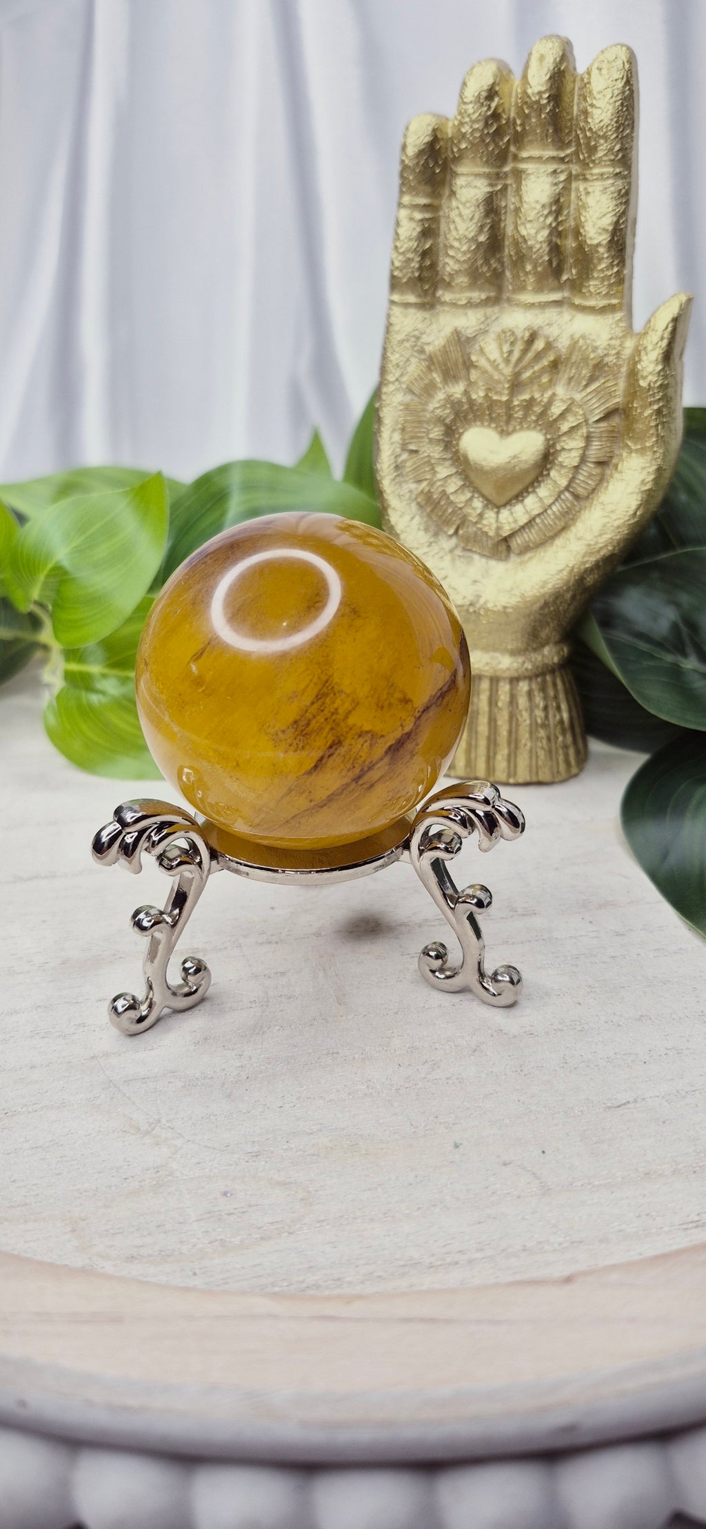 Yellow Fluorite Sphere (rare) small