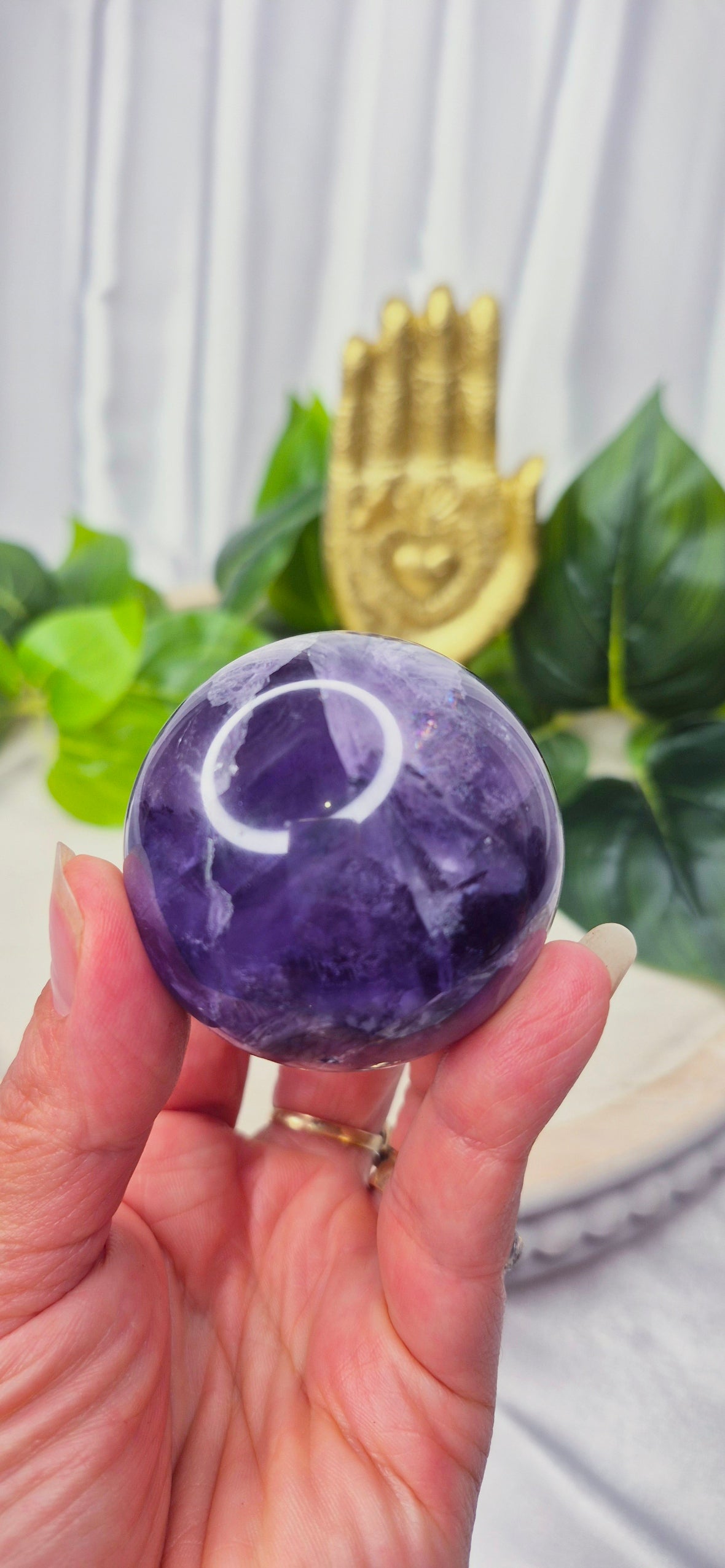 Rainbow Fluorite Polished Sphere #A