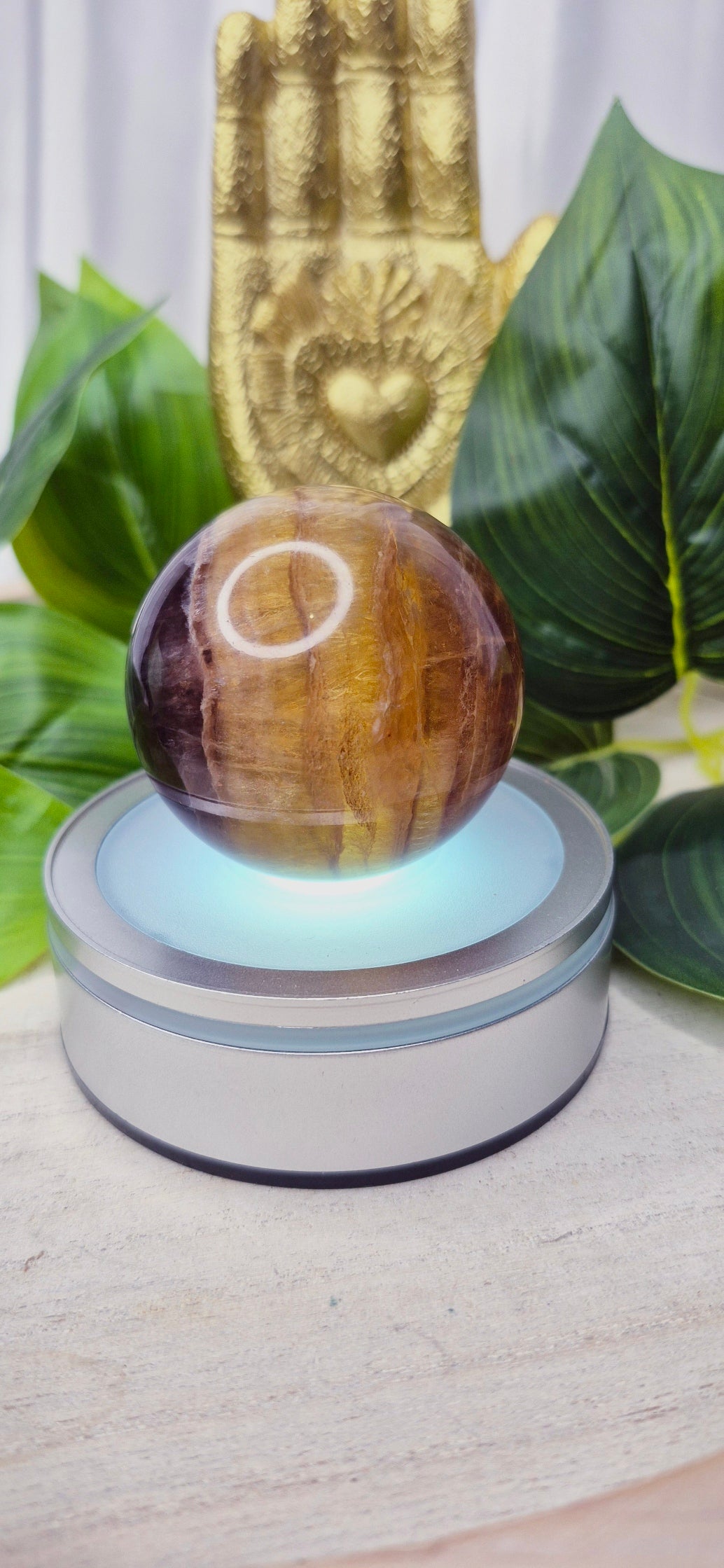 Yellow Fluorite Polished Sphere #B