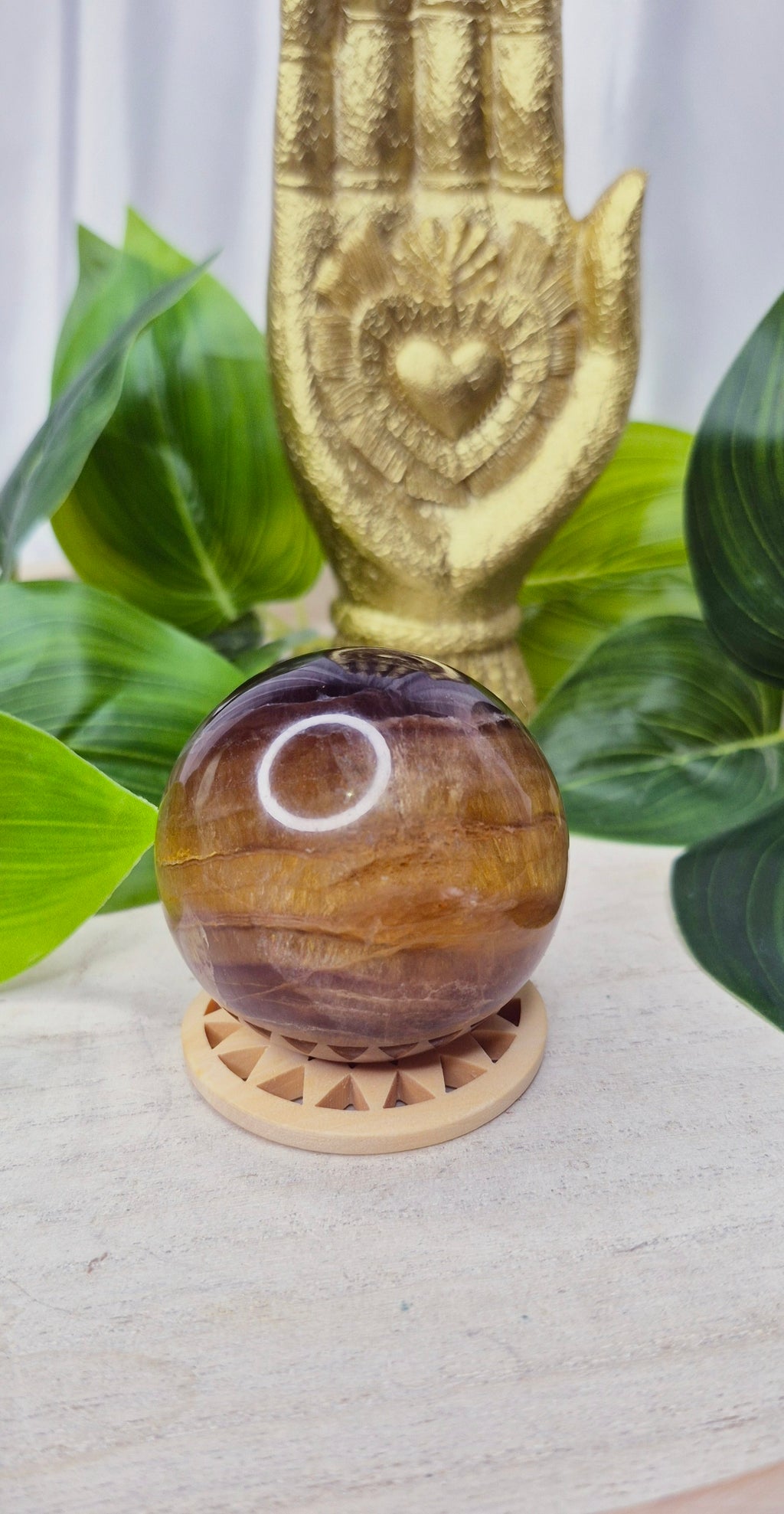 Yellow Fluorite Polished Sphere #B