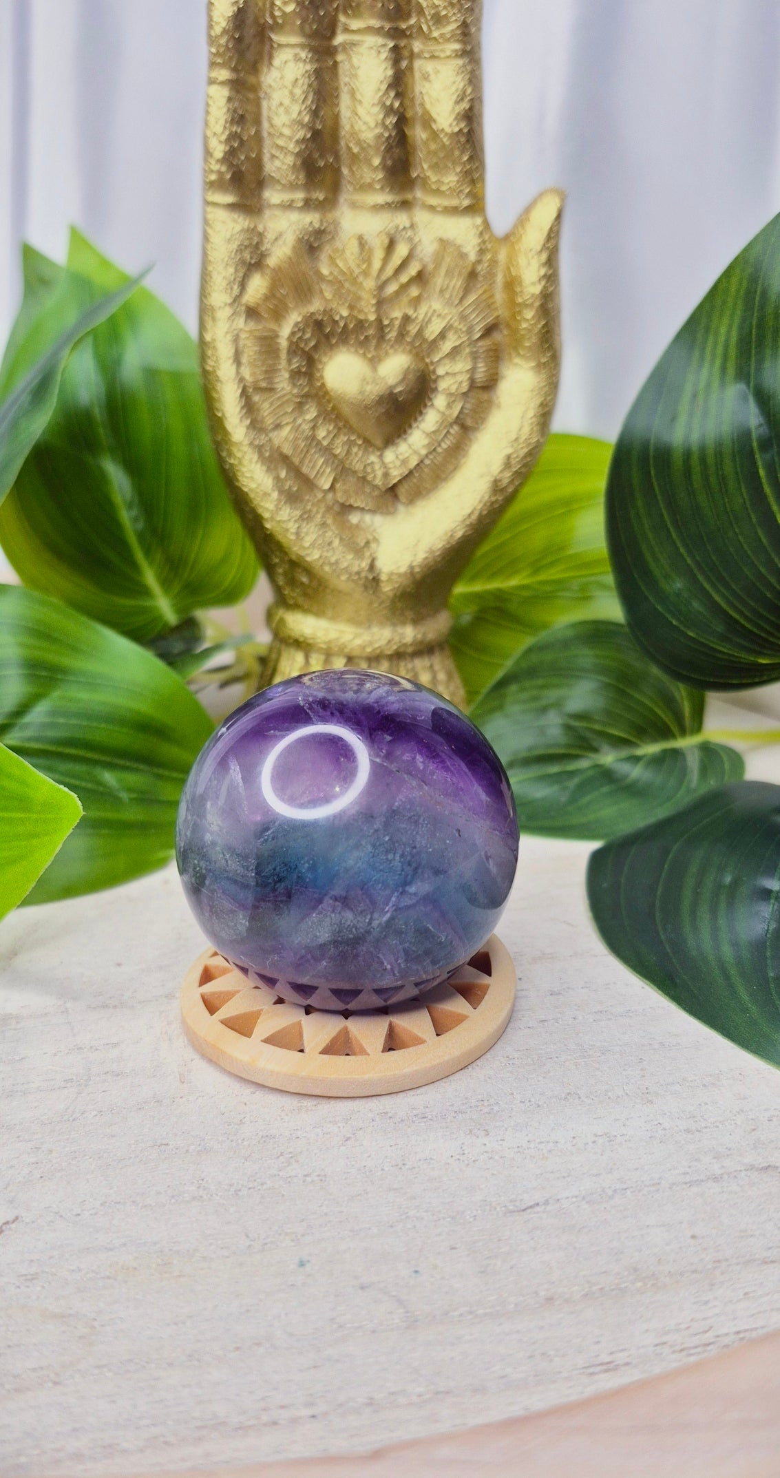 Rainbow Fluorite Polished Sphere #C