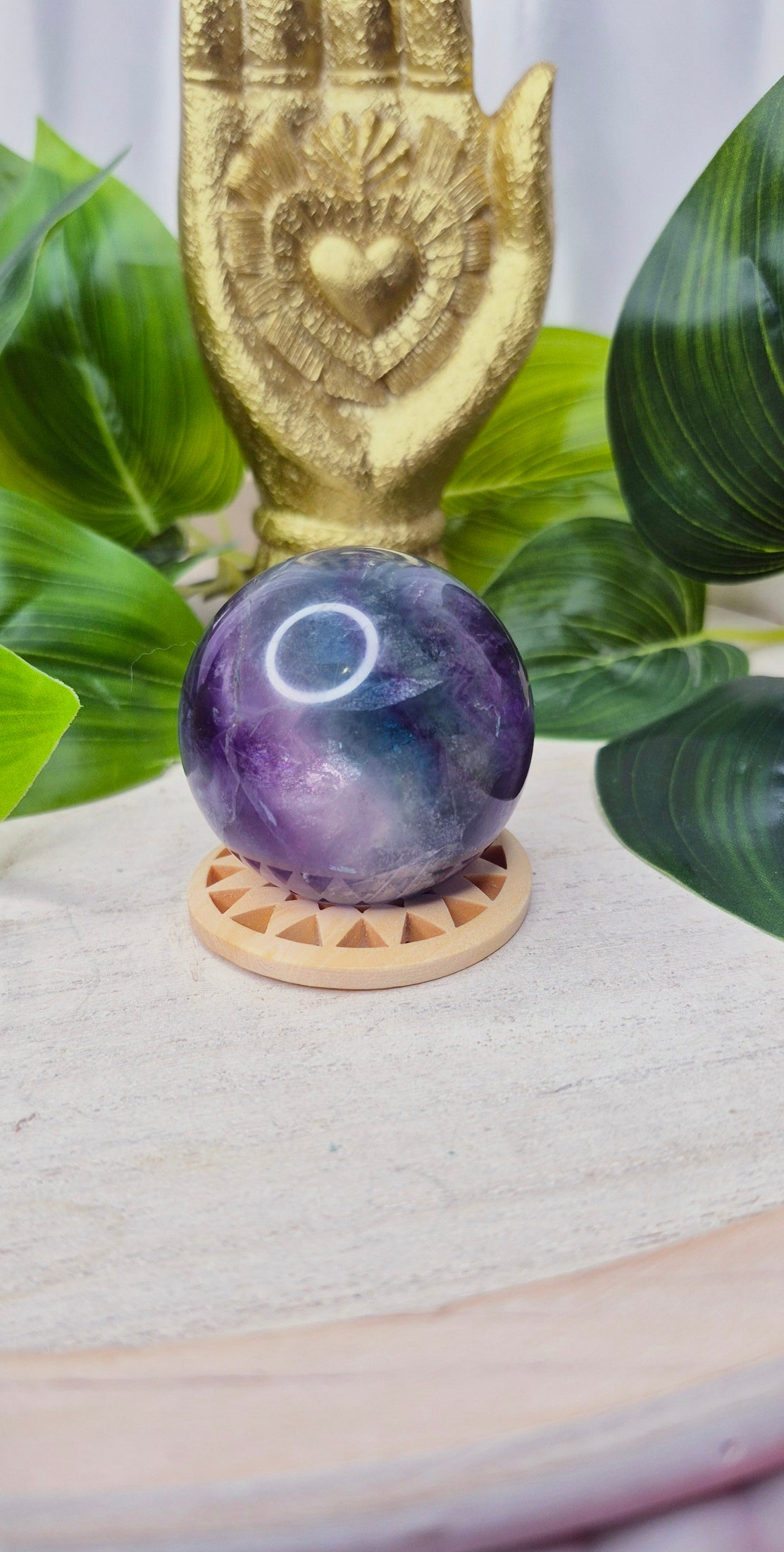 Rainbow Fluorite Polished Sphere #C
