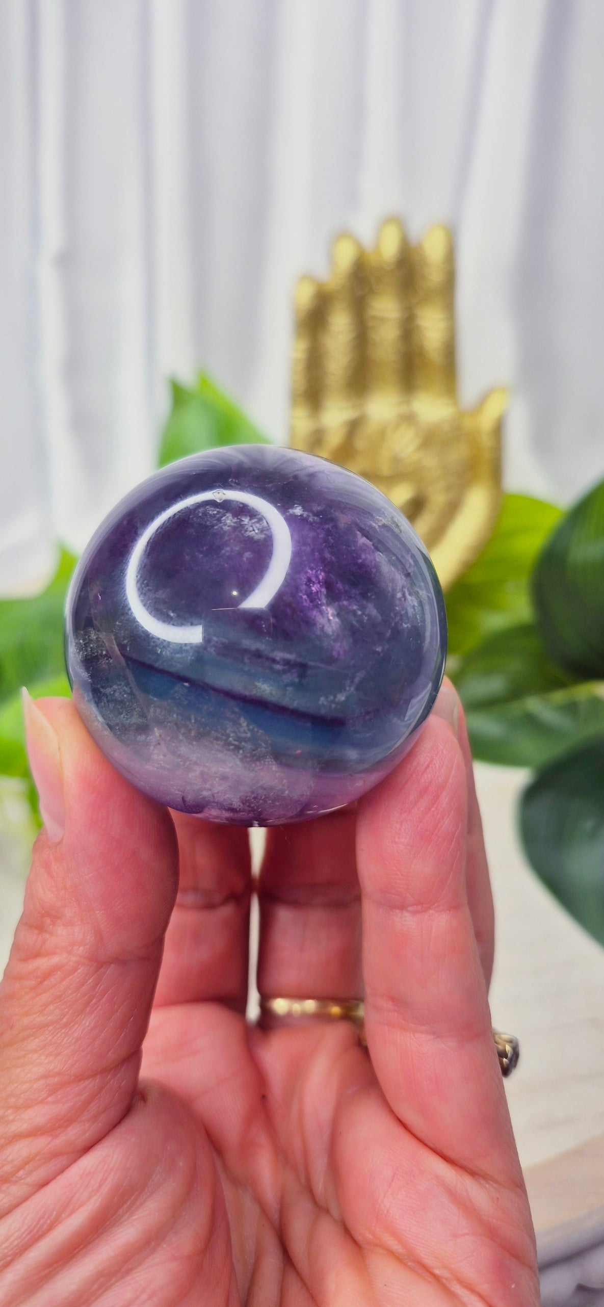 Rainbow Fluorite Polished Sphere #C