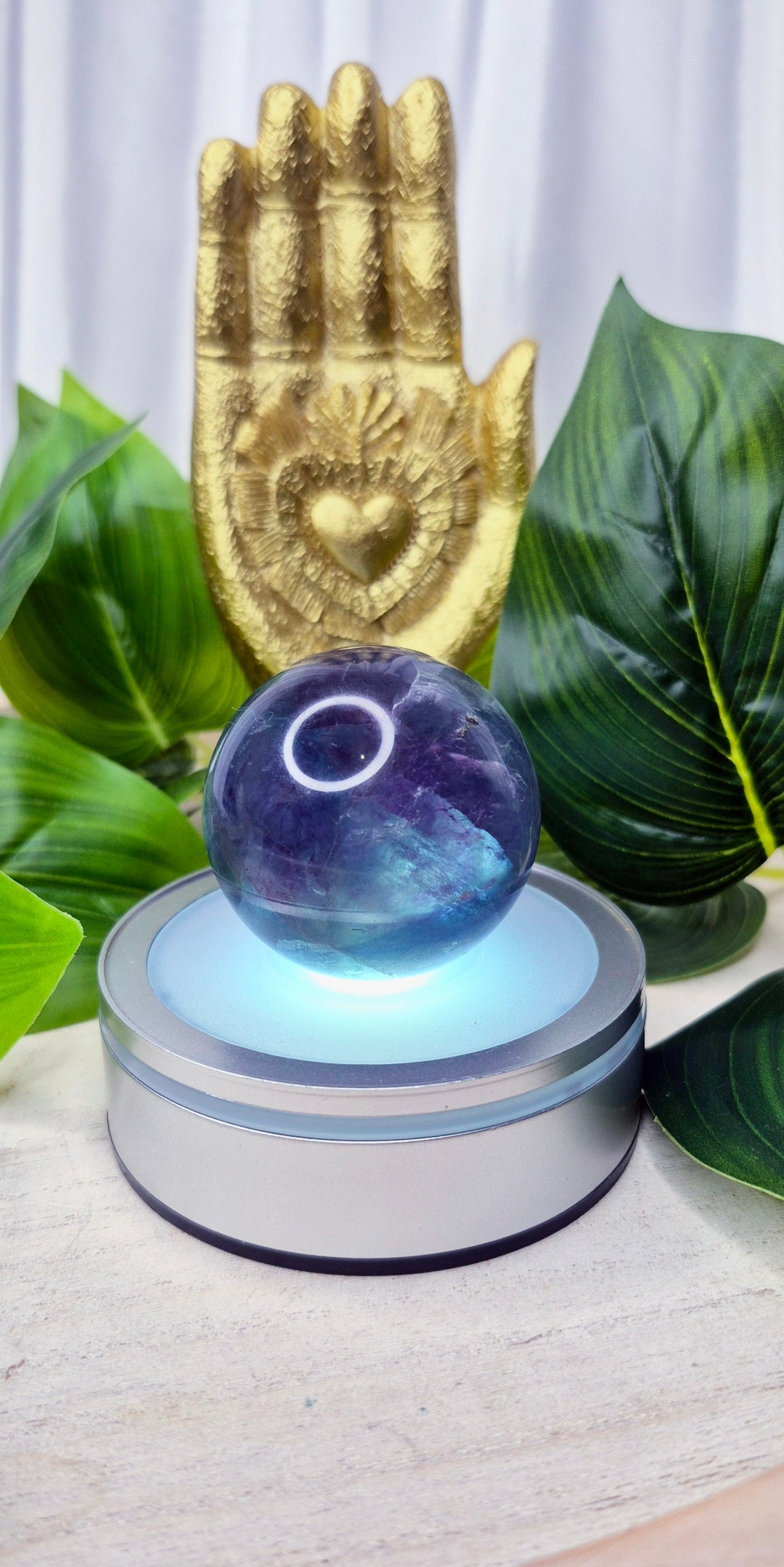 Rainbow Fluorite Polished Sphere #C