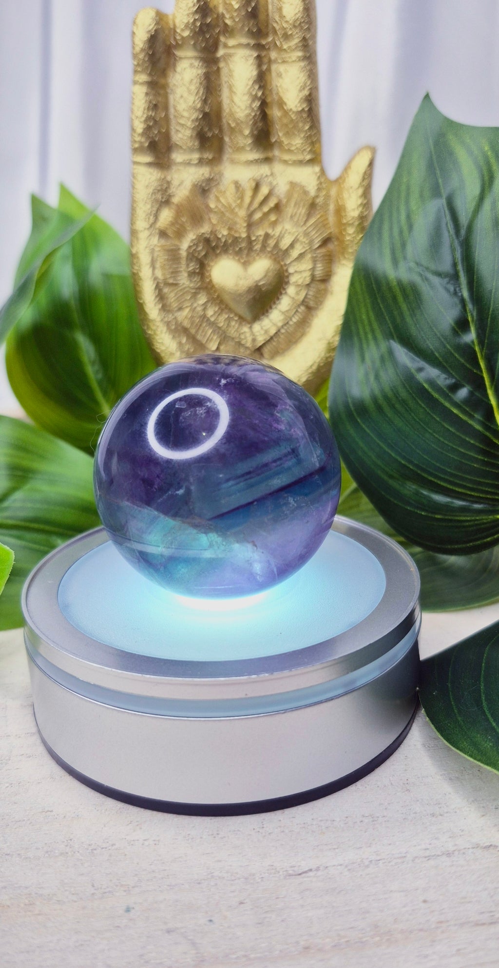 Rainbow Fluorite Polished Sphere #C