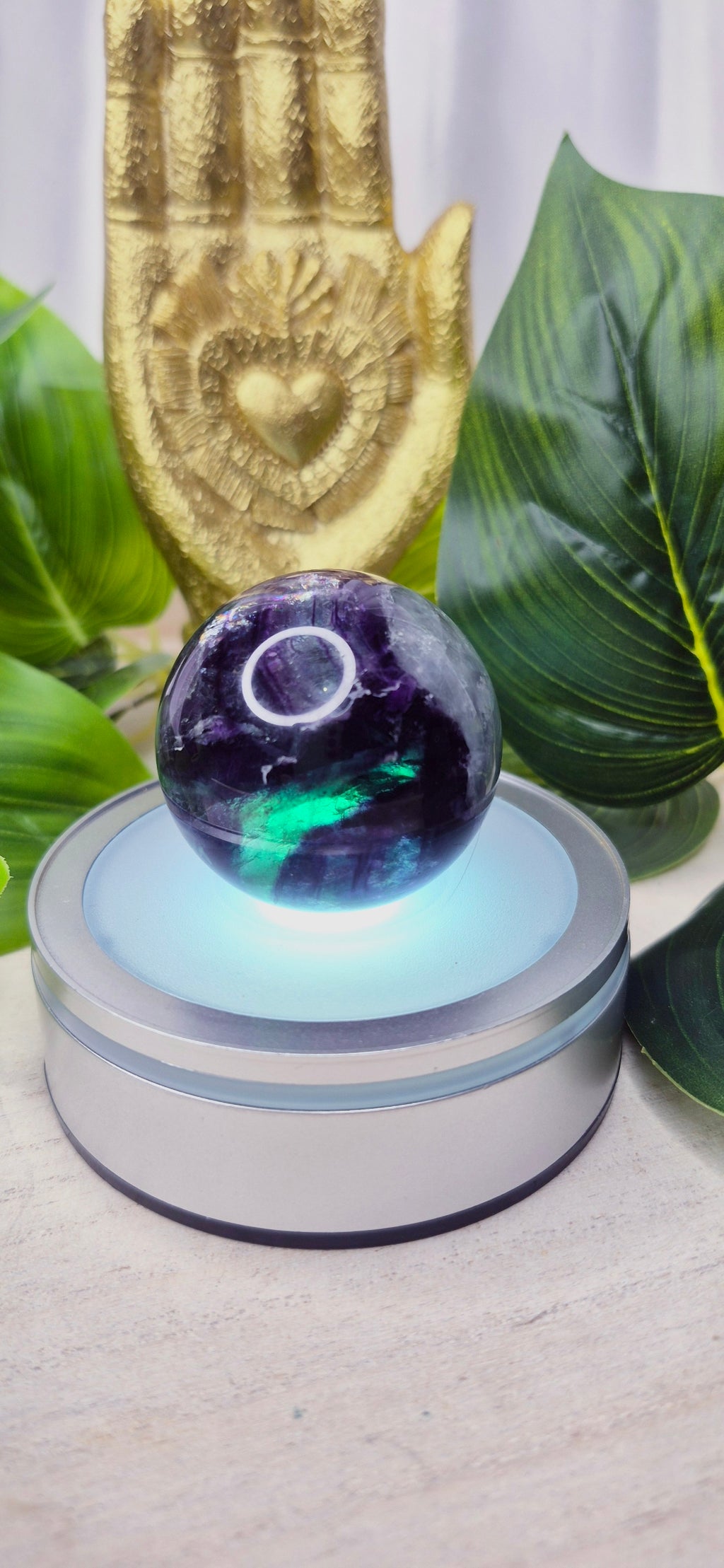 Rainbow Fluorite Polished Sphere #D