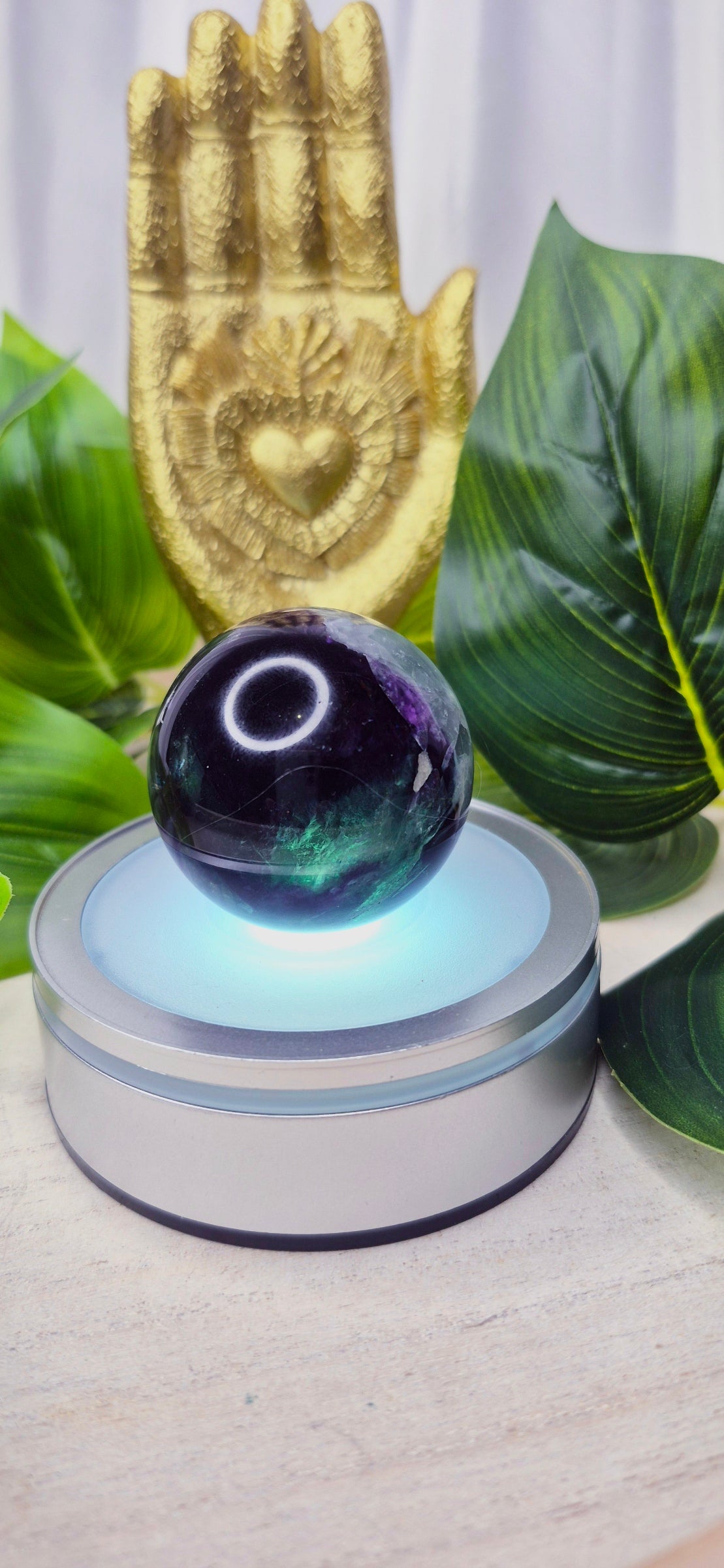 Rainbow Fluorite Polished Sphere #D