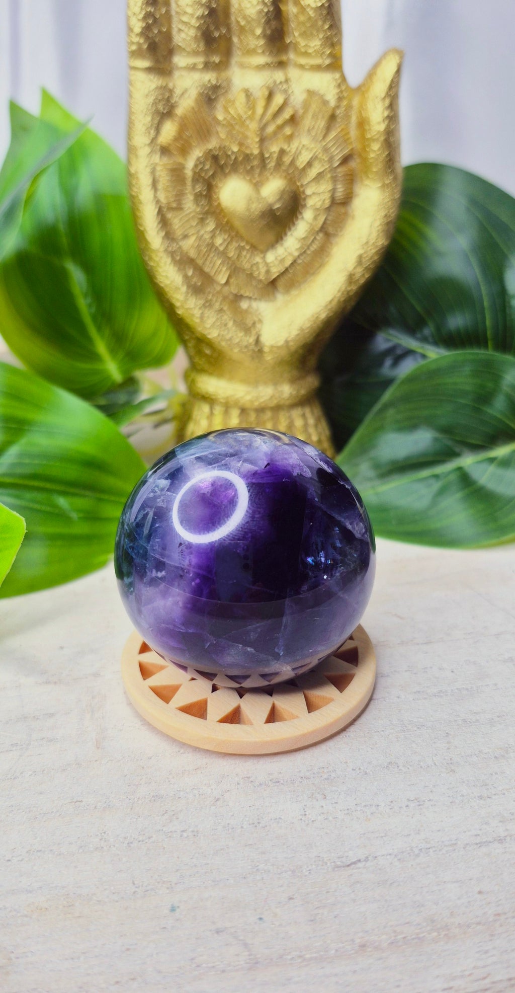 Rainbow Fluorite Polished Sphere #E