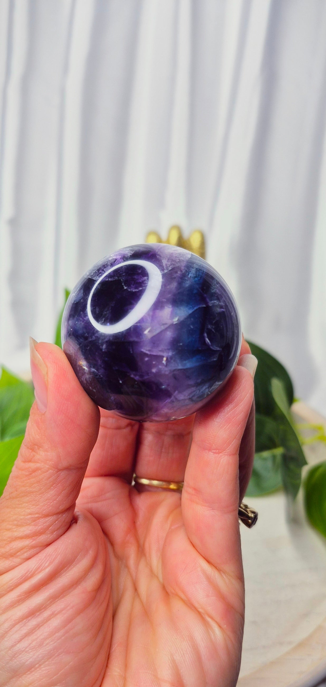 Rainbow Fluorite Polished Sphere #E