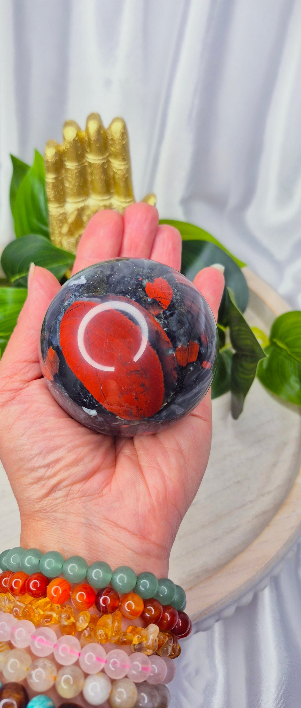 Bloodstone Polished sphere