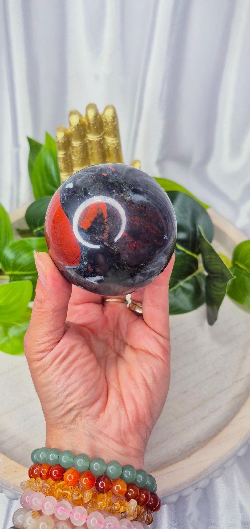 Bloodstone Polished sphere