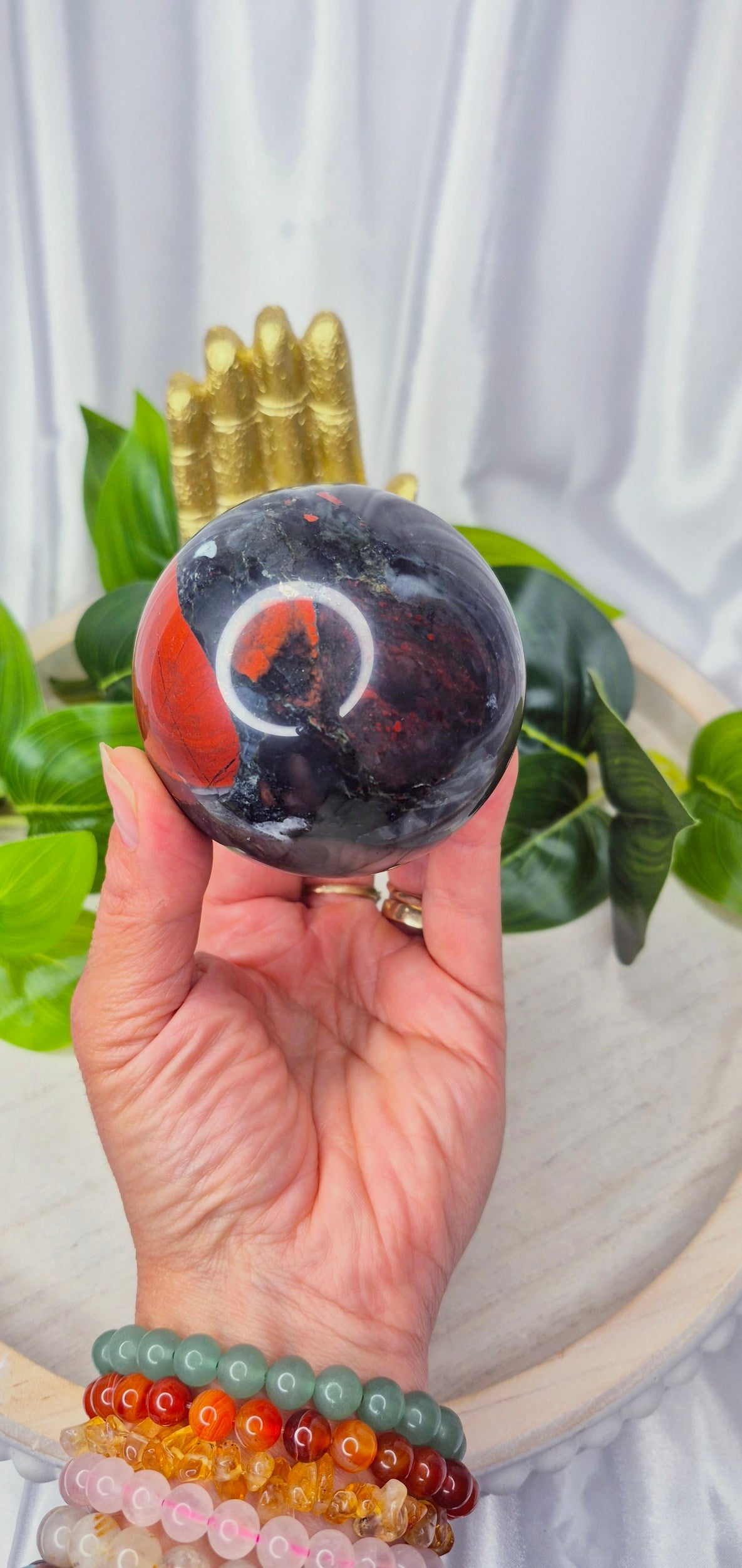 Bloodstone Polished sphere