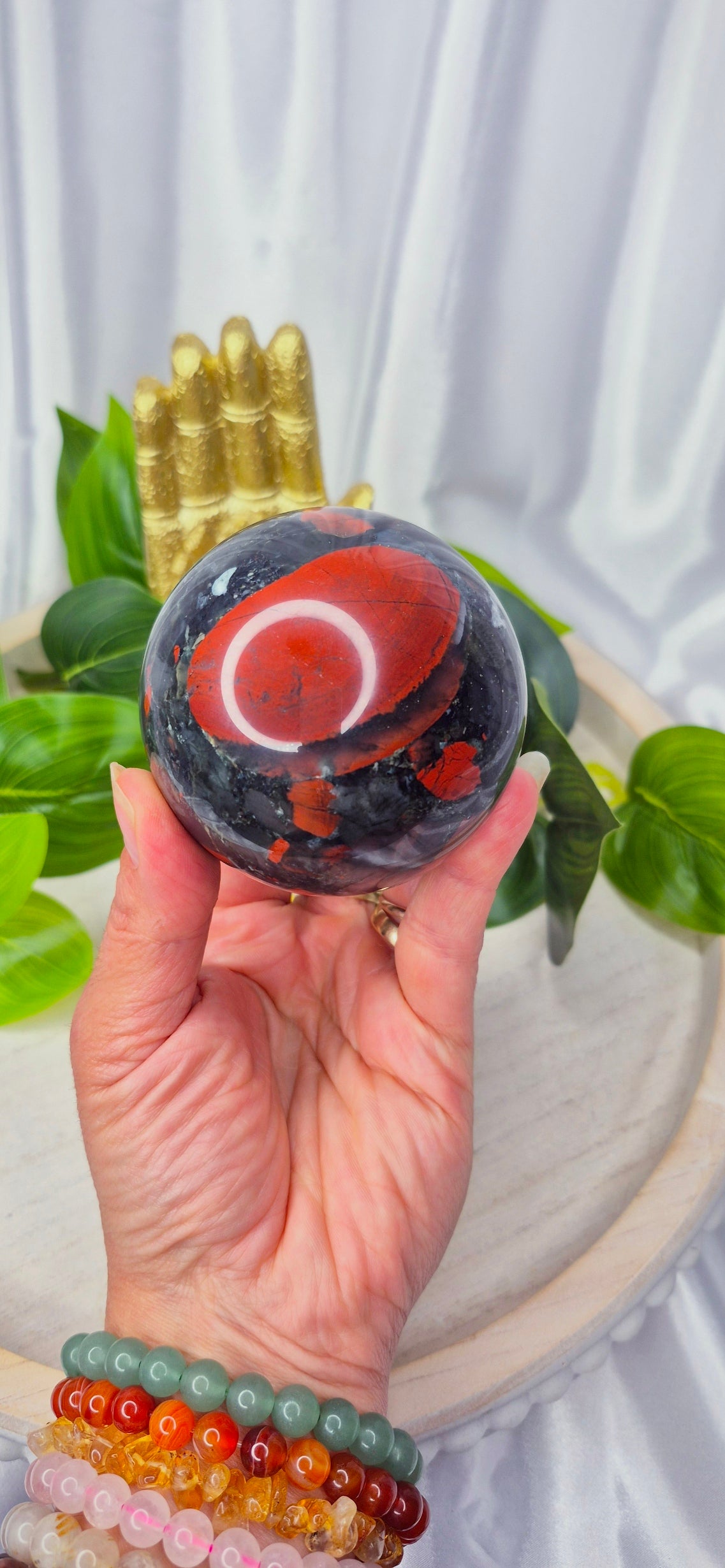 Bloodstone Polished sphere