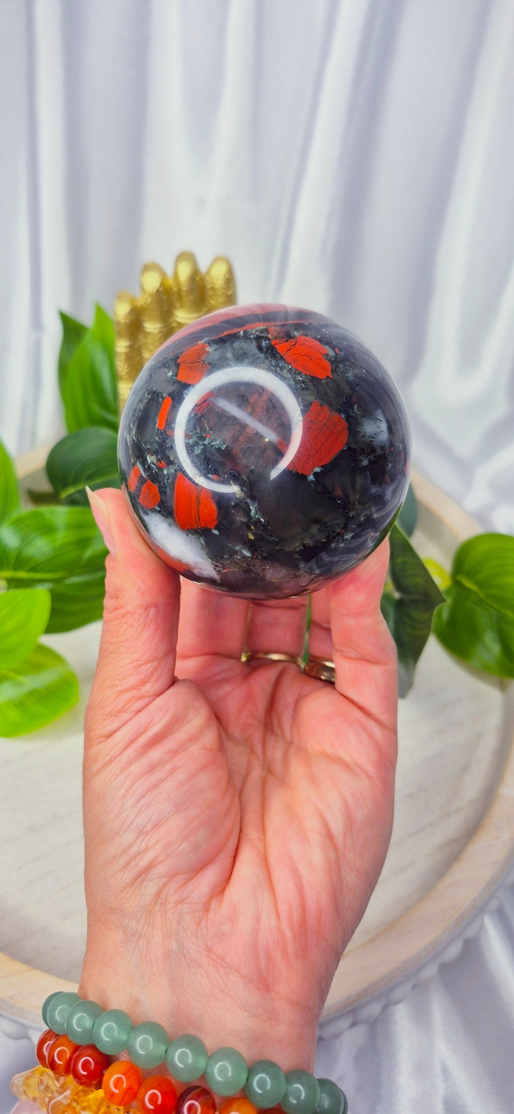 Bloodstone Polished sphere