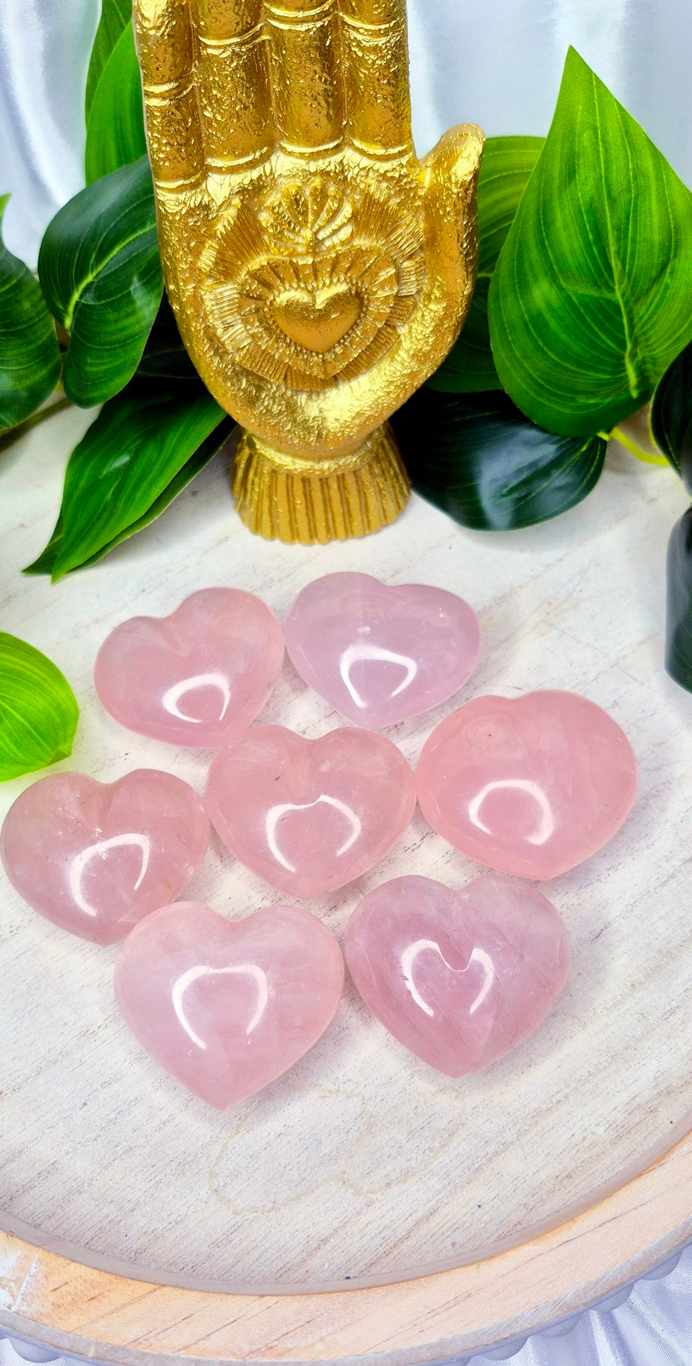Rose Quartz Midi Hearts