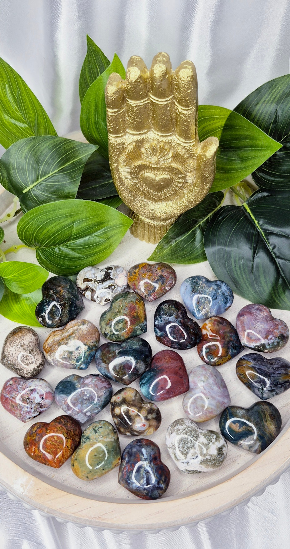 Ocean Jasper Mini Heart Carving