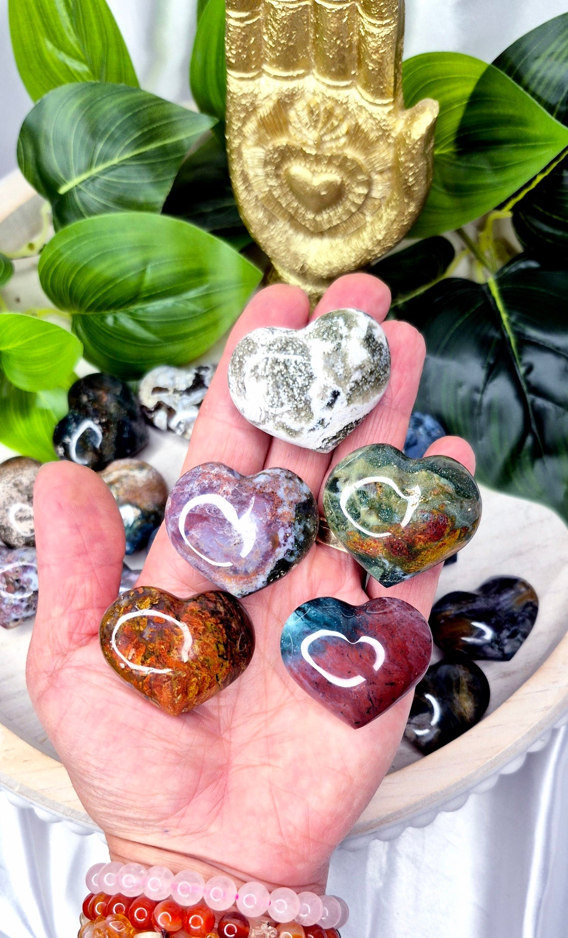 Ocean Jasper Mini Heart Carving