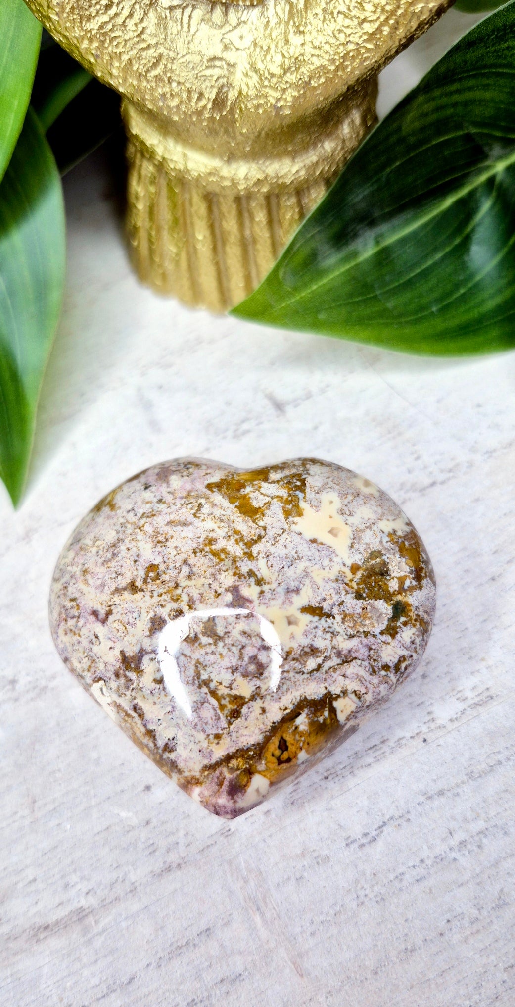 Ocean Jasper Heart Carving (Small)