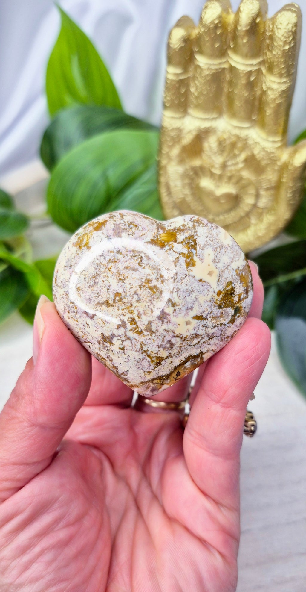 Ocean Jasper Heart Carving (Small)