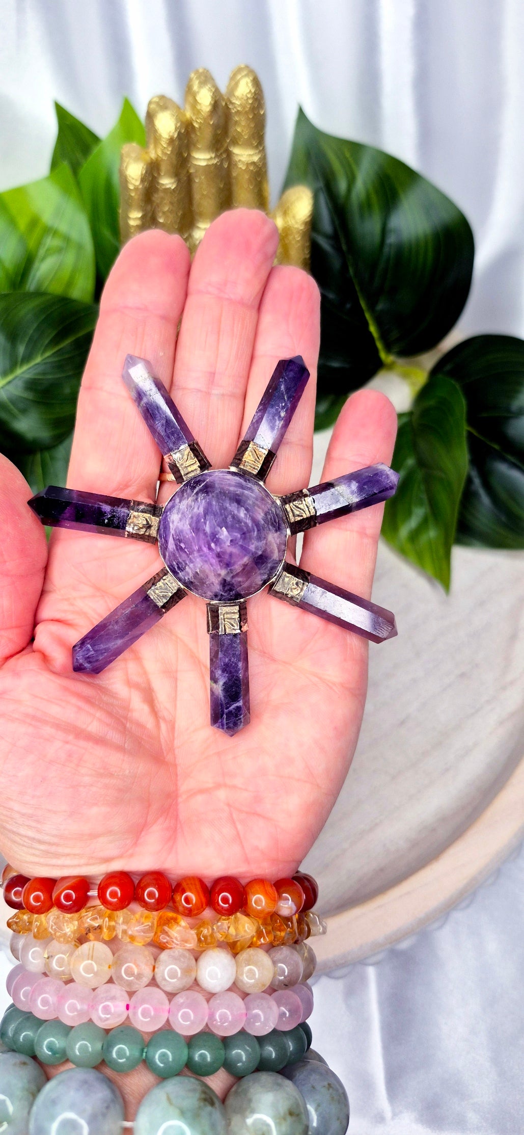 Chevron Amethyst 7 - Point Sacred Pyramid Generator