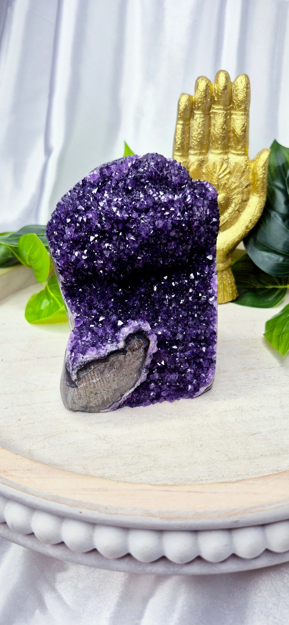 A Grade Amethyst Cut Base Free Form
