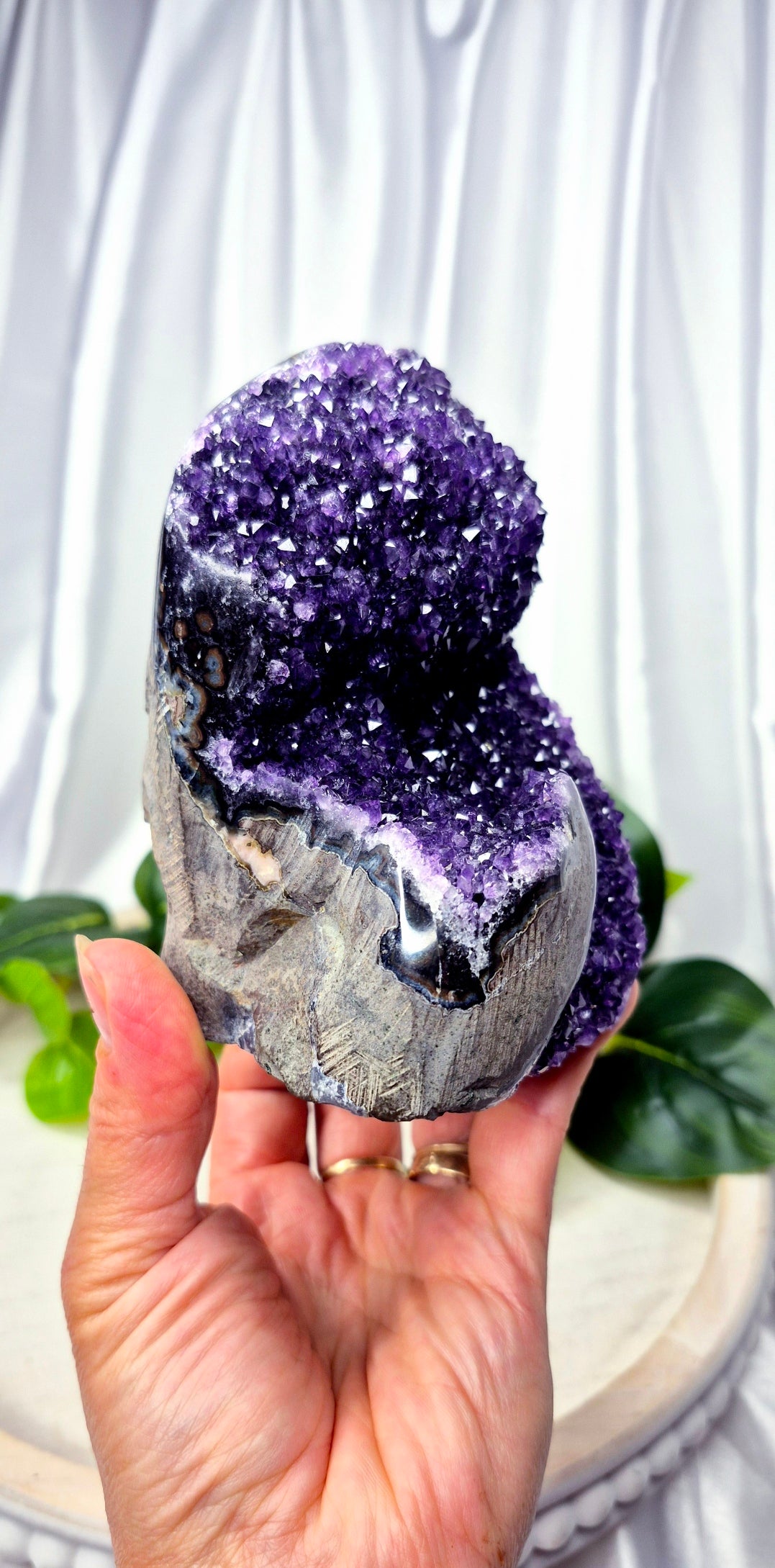 A Grade Amethyst Cut Base Free Form
