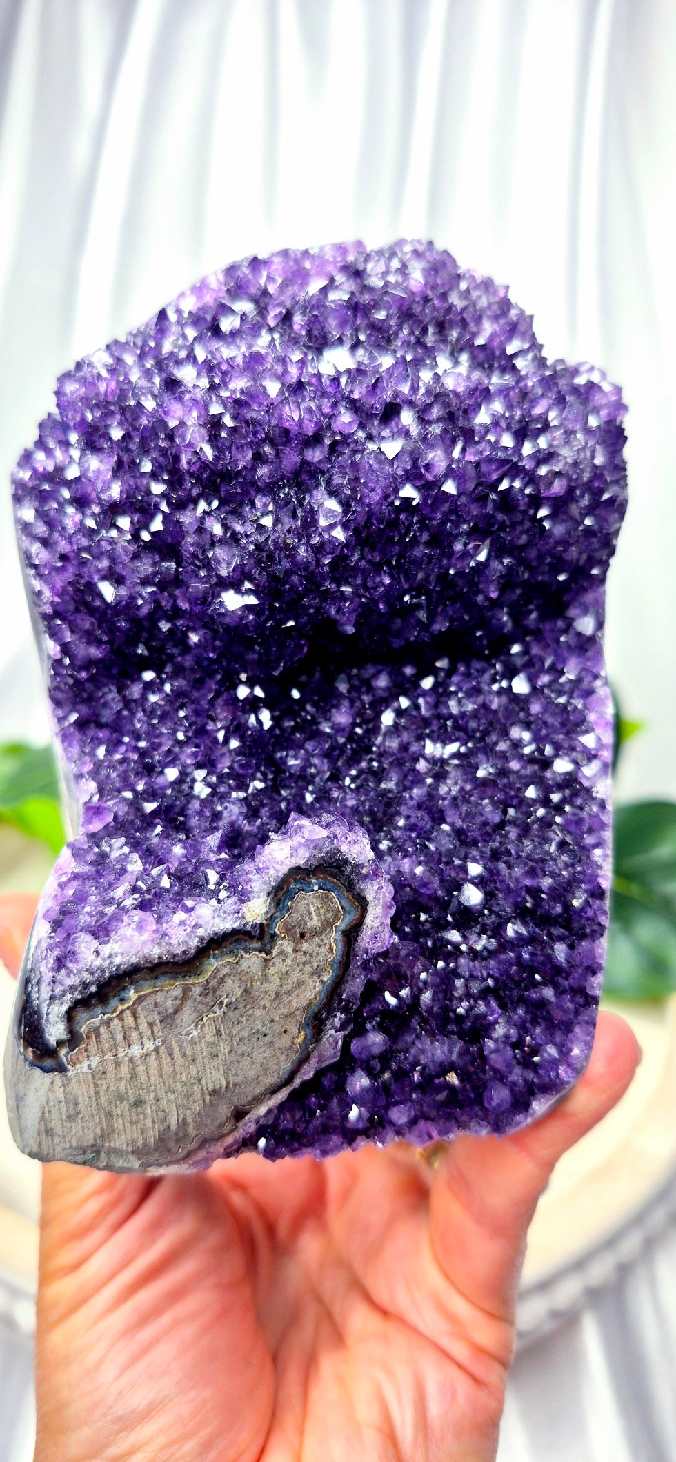 A Grade Amethyst Cut Base Free Form