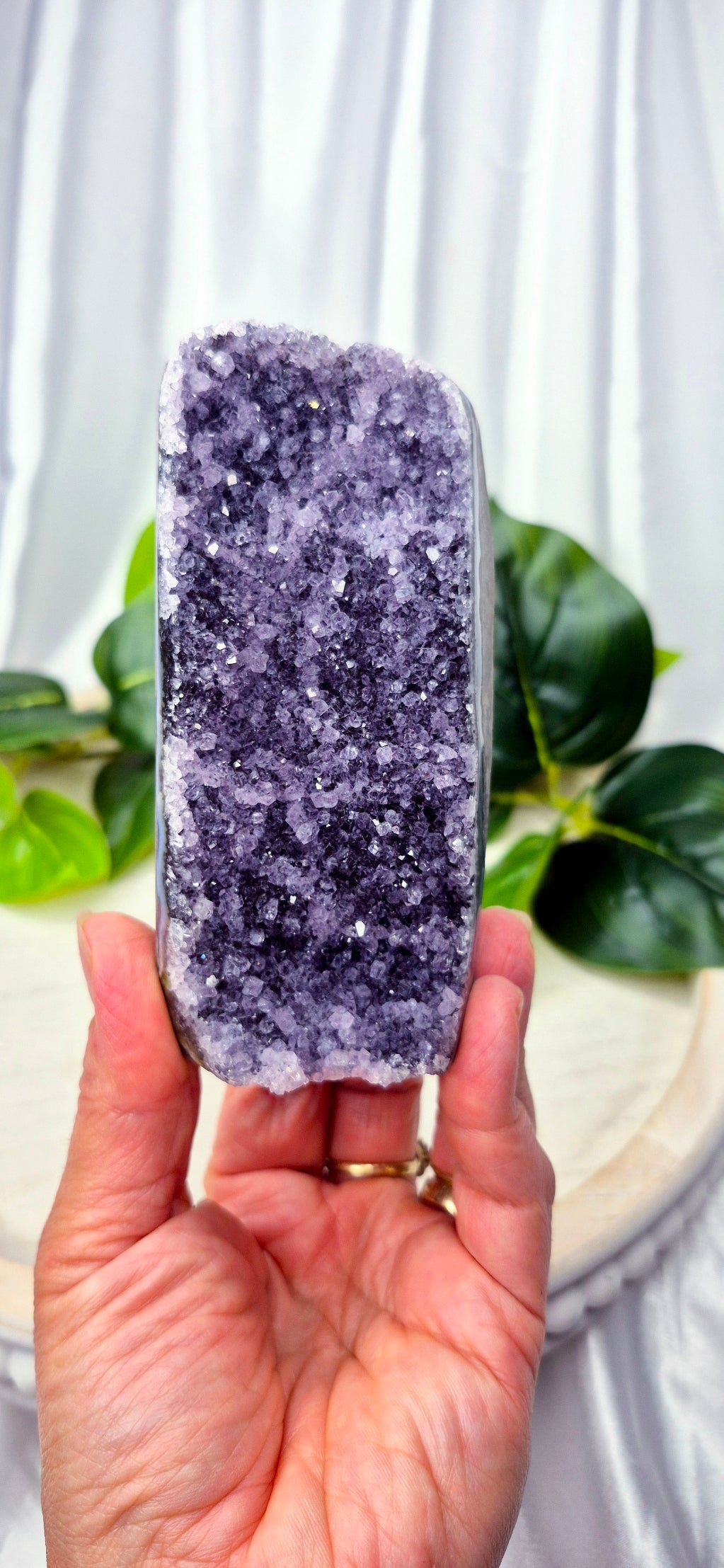 Sugar Druzy Amethyst Cut Base Free form
