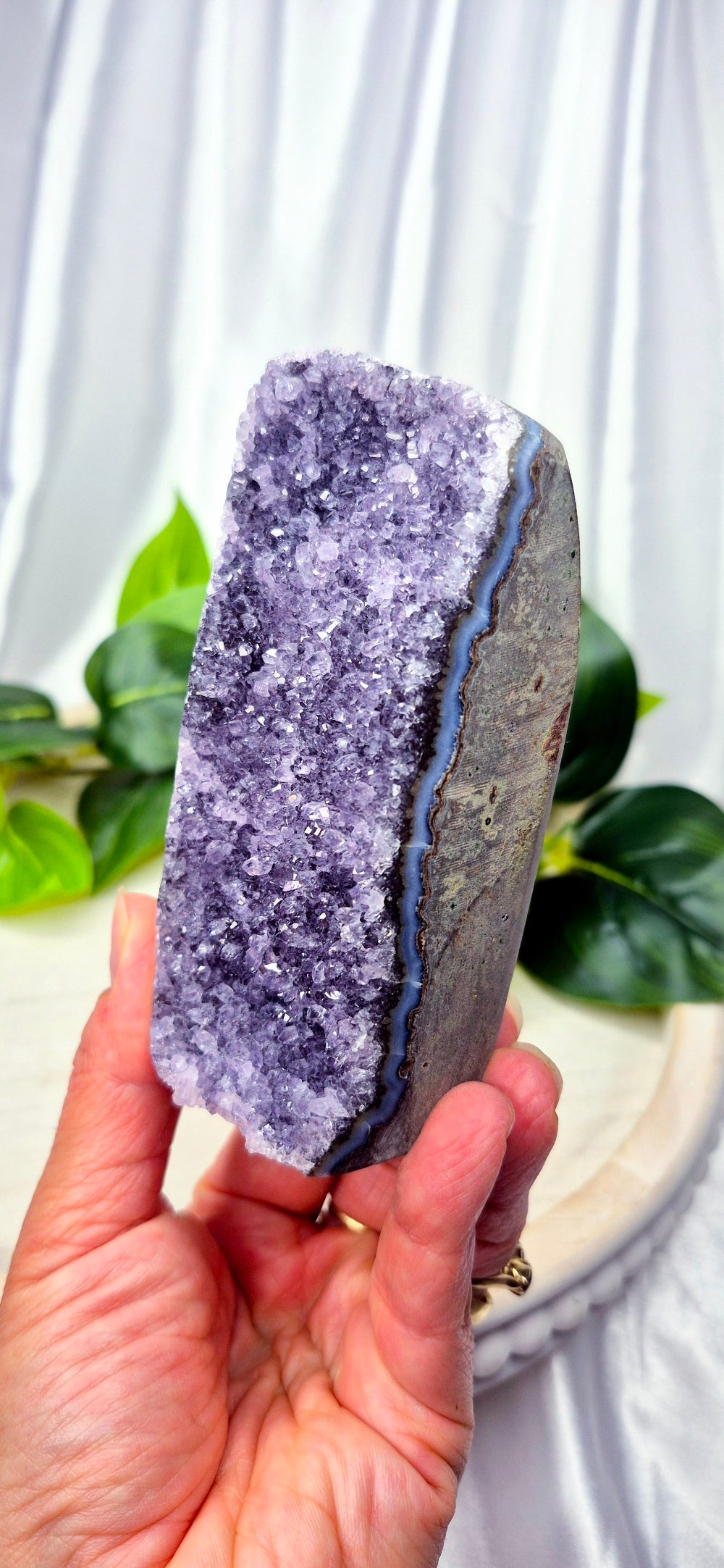 Sugar Druzy Amethyst Cut Base Free form