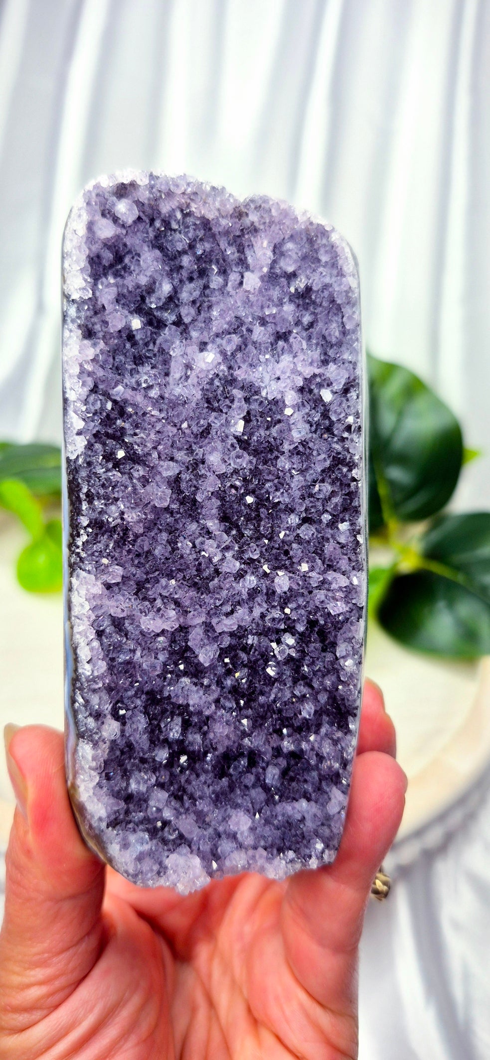 Sugar Druzy Amethyst Cut Base Free form