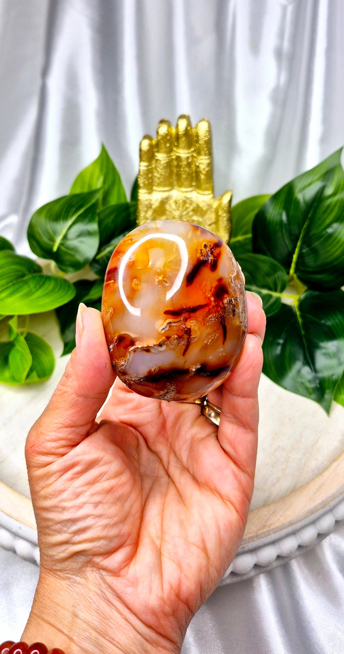 Carnelian Large Palm Stone