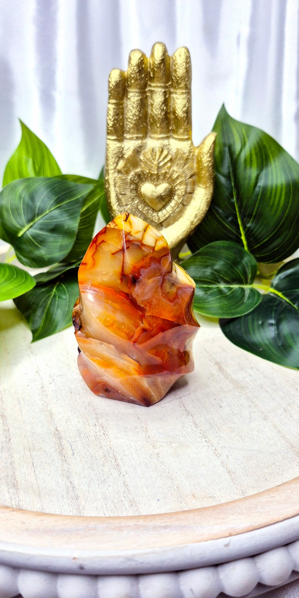 Carnelian Flame Carving