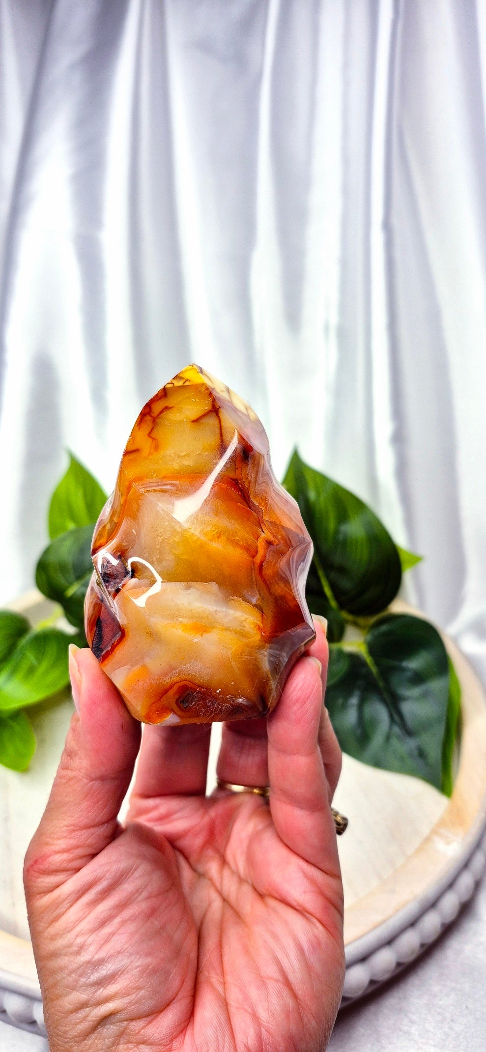 Carnelian Flame Carving