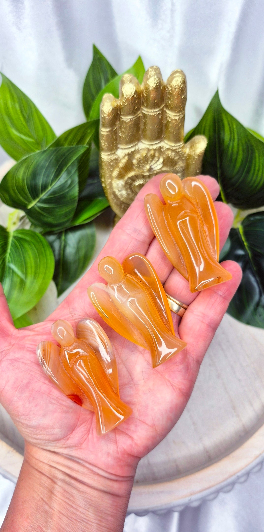 Carnelian Angel Carving