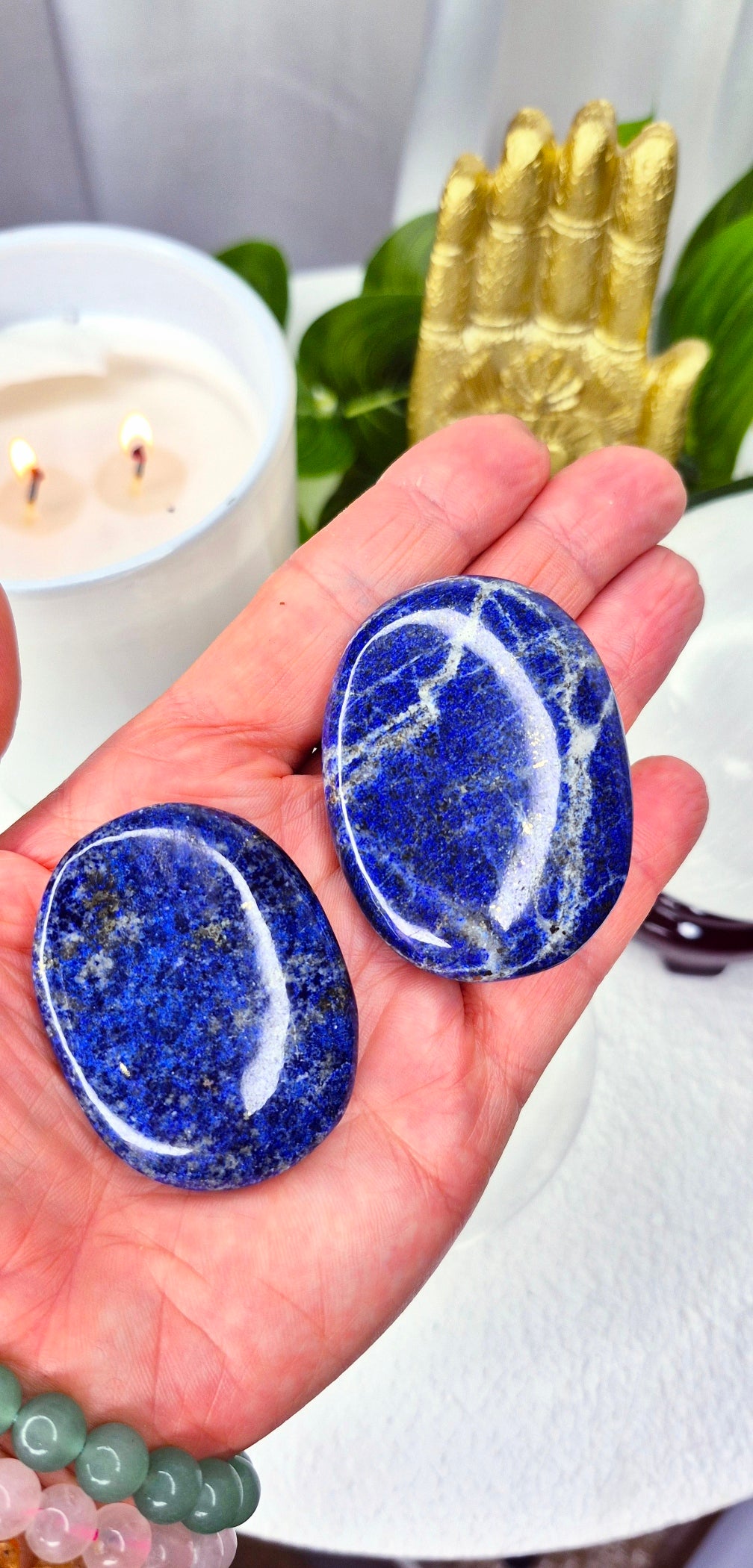 Lapis Lazuli Flat Palm Stones