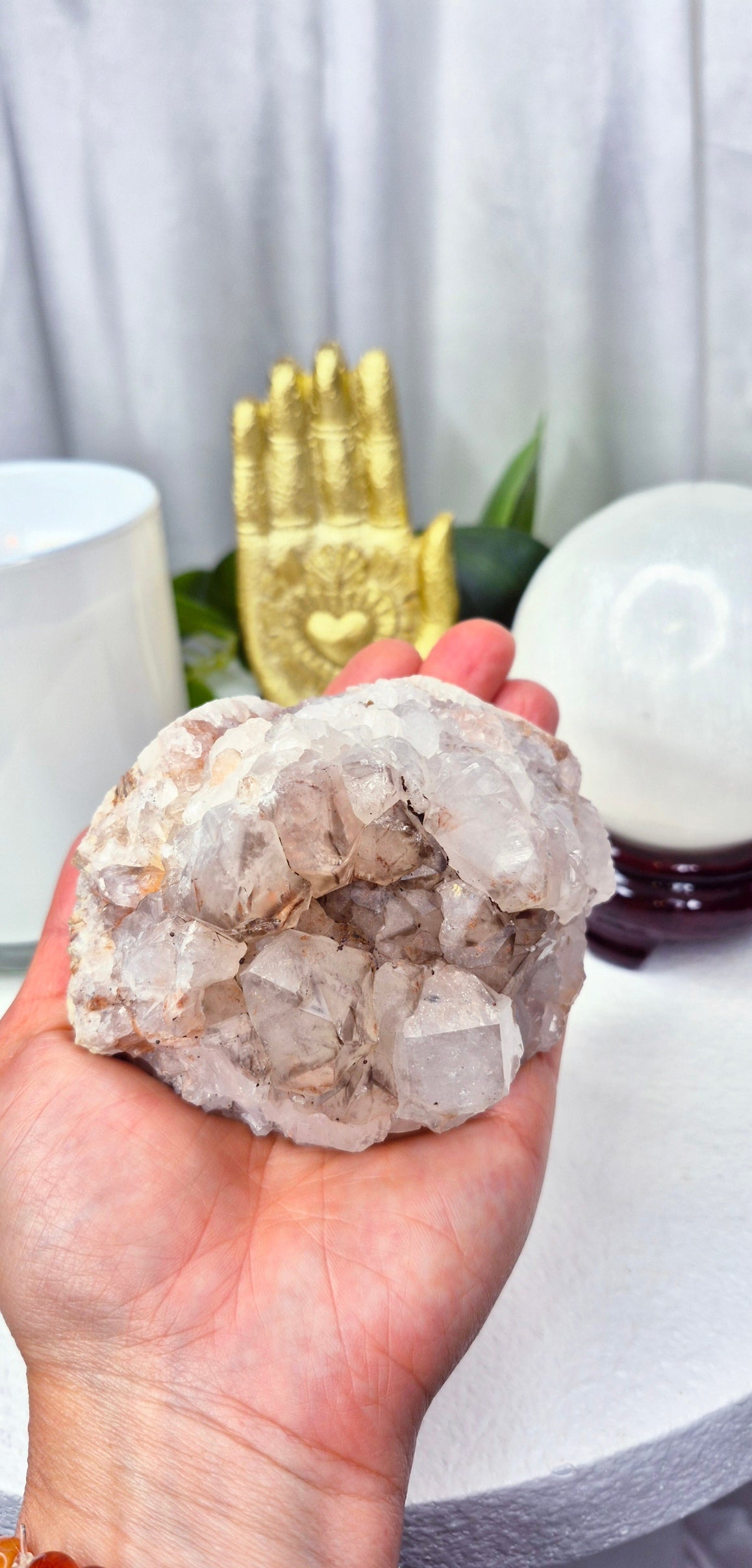 Natural Smoky Quartz Cluster Specimen