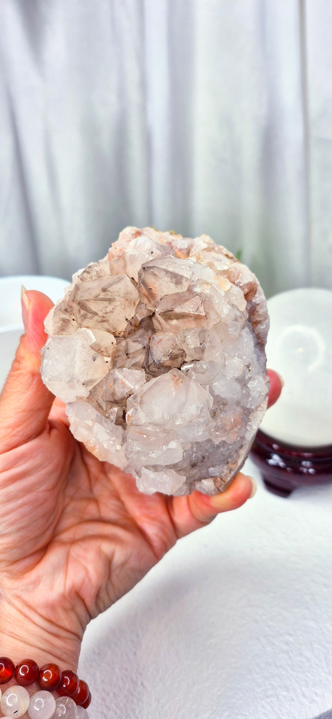 Natural Smoky Quartz Cluster Specimen