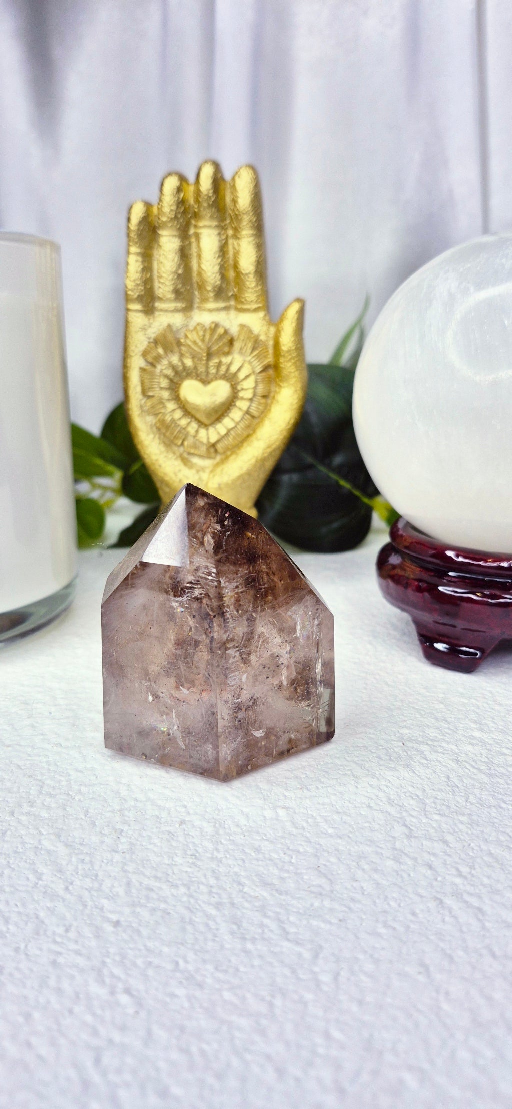 Smoky Included Polished Point Large