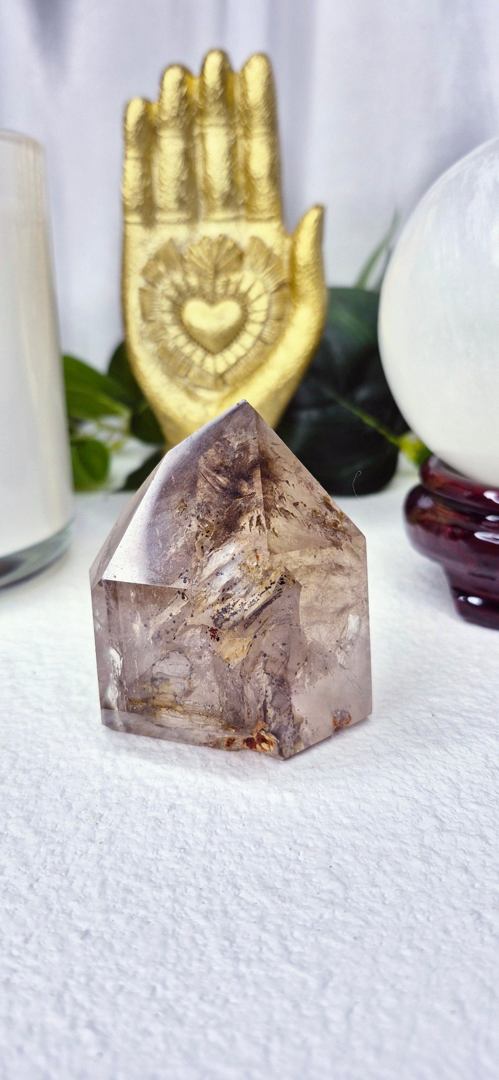 Smoky Included Polished Point Large