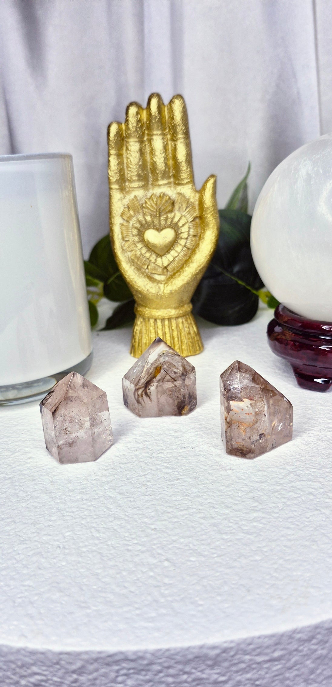 Included Smoky/Clear Quartz Points