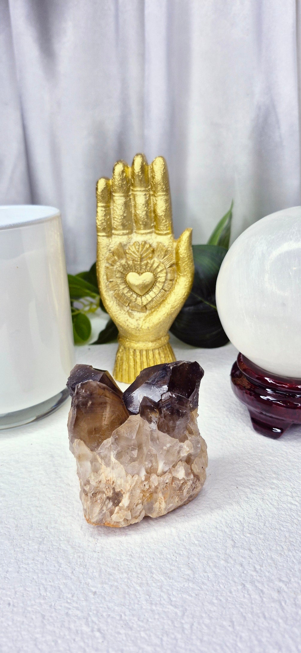 Raw Natural Smoky Quartz Cluster