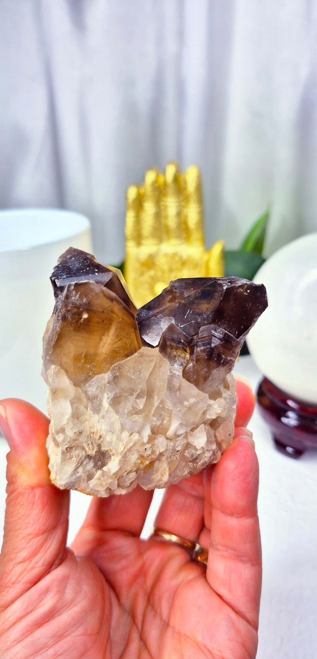 Raw Natural Smoky Quartz Cluster
