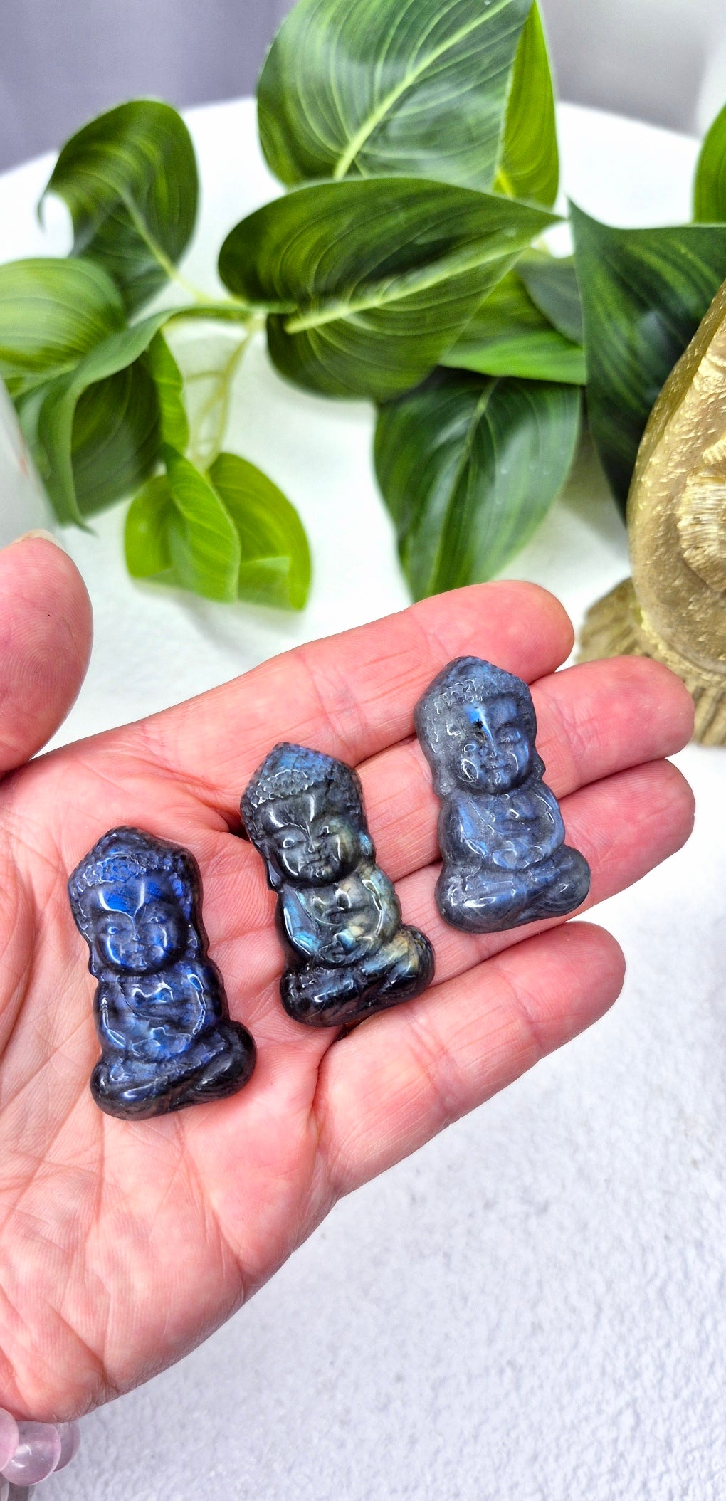 Labradorite Mini Buddha Carving
