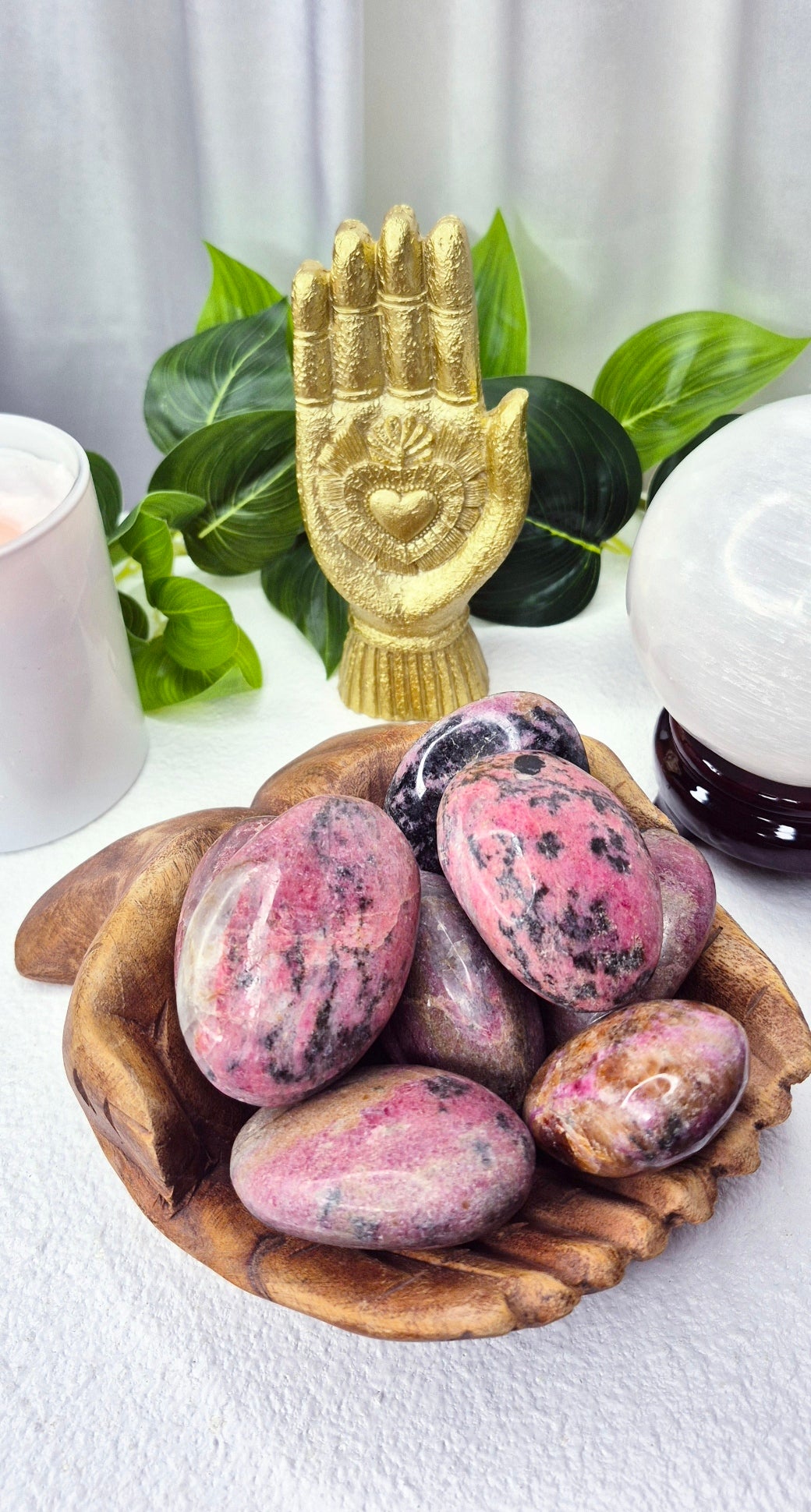Rhodonite Palm stones Medium