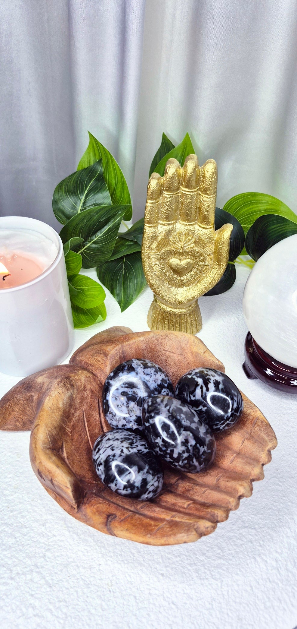 Mystic Merlinite Palm Stone Large