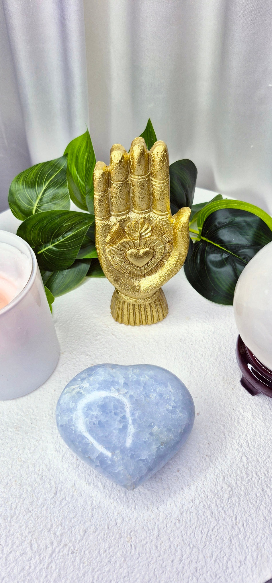 Blue Calcite Heart